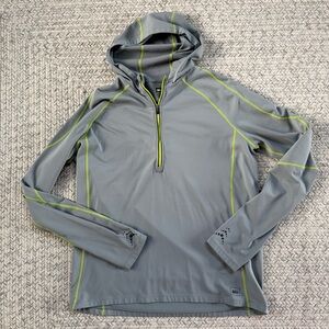 REI Men's Gray and Green Hooded Jacket